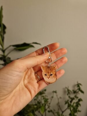 Judging Cat Keychain