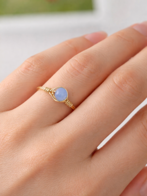 Ručno Rađeni Prsten Sa Kristalom Opalita