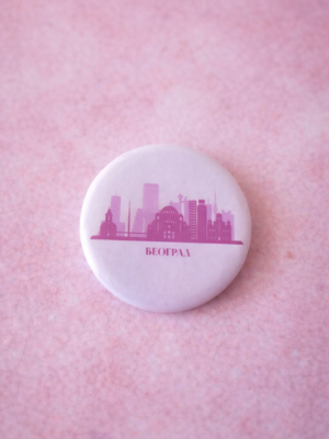 Beograd Badge in Pink Color