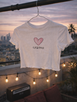 Slatko Heart Crop Top T-Shirt
